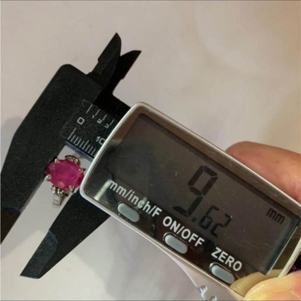 18 K WHITE GOLD RUBY RING 6 - Picture 8 of 10